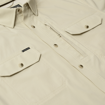 flyover photo of tan shirt