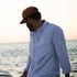 man on the water wearing the bighorn shirt