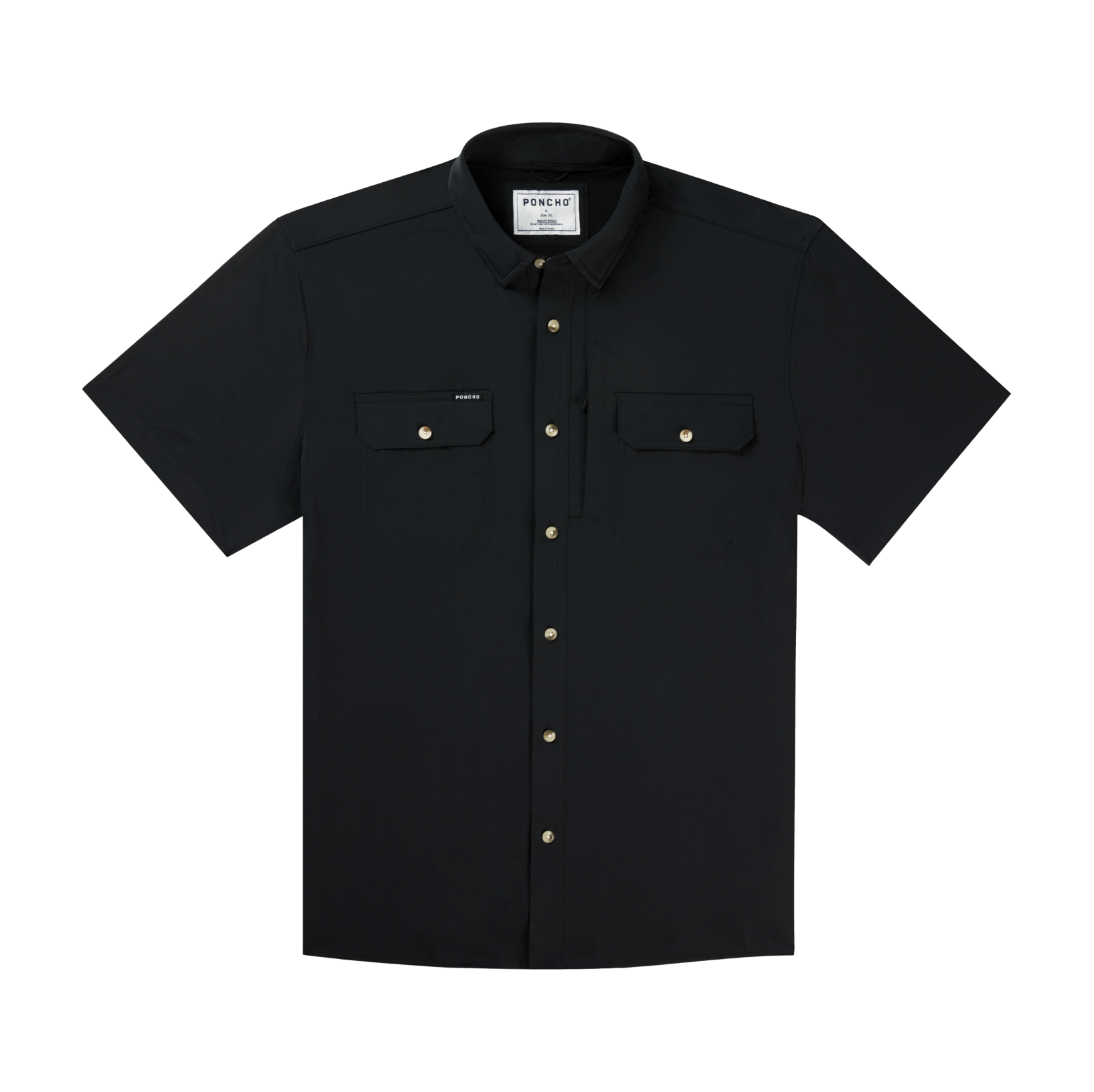 Black Short Sleeve Fishing Shirt – Poncho Black Short Sleeve Fishing Shirt – Poncho