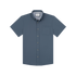 The Busted Prop men's outdoor shirt in slate blue with short sleeves button front and chest pocket