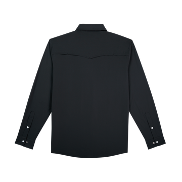 product photo back of black long sleeve tuff-thread shirt