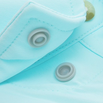 closeup of collar snaps on shirt