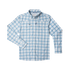 product photo of blue and white plaid flannel front