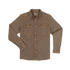The Cotulla relaxed fit outdoor shirt with button-up front and dual chest pockets in earthy brown tones