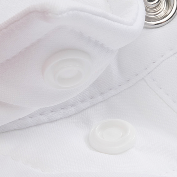 closeup of collar snaps on shirt