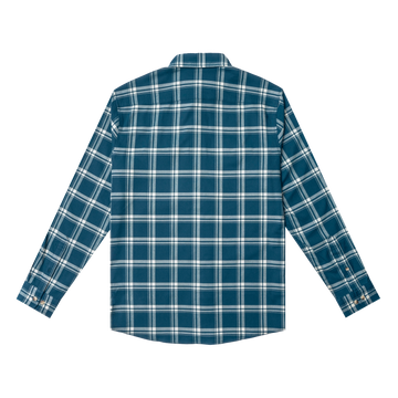 product photo of blue plaid flannel back