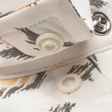 closeup of collar snaps on shirt