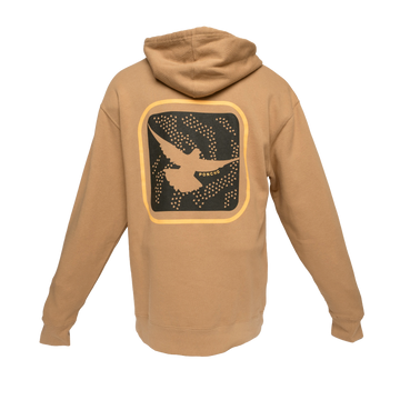 product photo of the dove shot hoodie back