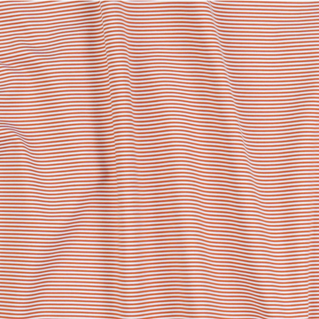 The Forty striped burnt orange men's outdoor shirt with wavy horizontal pattern closeup