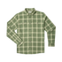 product photo of green and white plaid flannel front