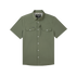 product photo front of olive green short sleeve shirt