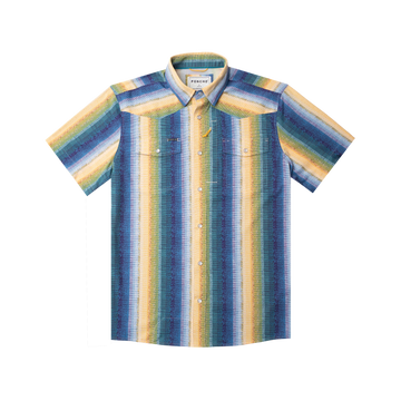 product photo of the gris gris striped shirt pearl snap front
