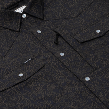 detail photo of the john coffee shirt