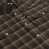 The John Colter black, red, and tan plaid outdoor shirt with pearl snap buttons and chest pockets