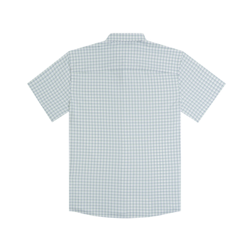 The Kawakawa short sleeve checked shirt in a light blue pattern