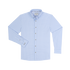 The Kingfish blue and white plaid men's outdoor shirt with long sleeves, collar, and button front
