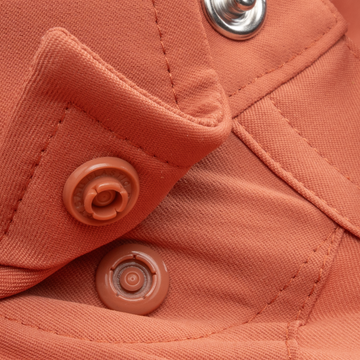 Closeup of collar snaps on collar of shirt