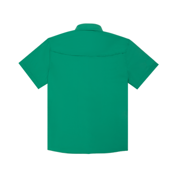 back of green shirt