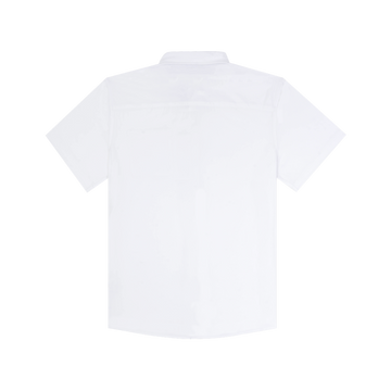 The Mountain Goat white short sleeve shirt with a clean collared design