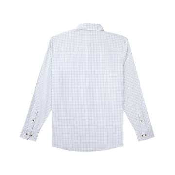 product photo double blue check shirt back