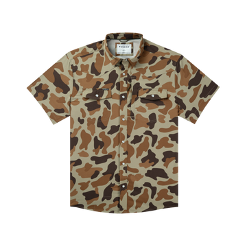 product photo of camo short sleeve shirt front