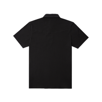 back. of the black field polo