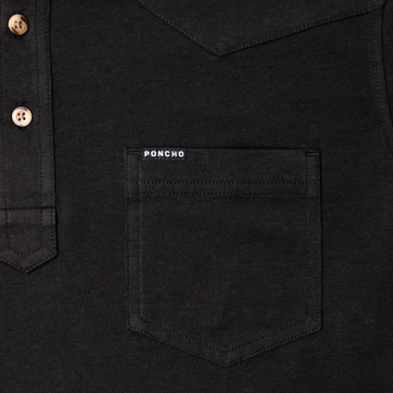 closeup of pocket with poncho logo