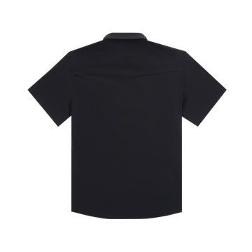 The Jake black short sleeve shirt back view