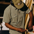 The Sabine olive short sleeve mens outdoor shirt with dual chest pockets for fishing and outdoor wear