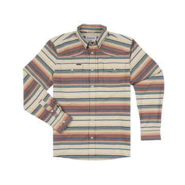 Striped long-sleeve shirt inspired by The Saddle Blanket pattern