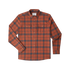 product photo of red and navy plaid flannel front