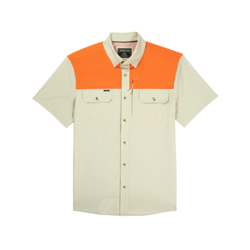 product photo of tan blaze patch tuff-thread shirt