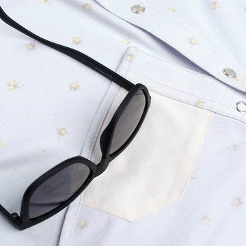 closeup of sunglasses cleaner