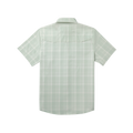 Green plaid button down short sleeve shirt