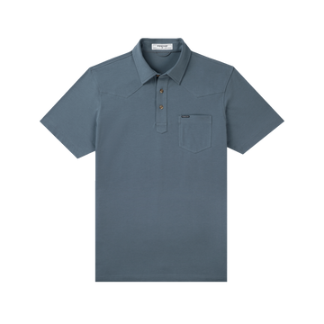 product photo of blue field polo front
