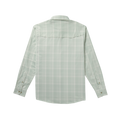 Back of green plaid long sleeve shirt