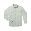 Button down green plaid fishing shirt