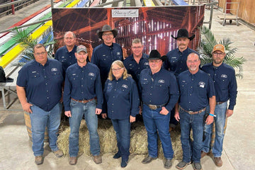 Group in blue shirts