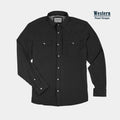 black long sleeve pearl snap shirt 