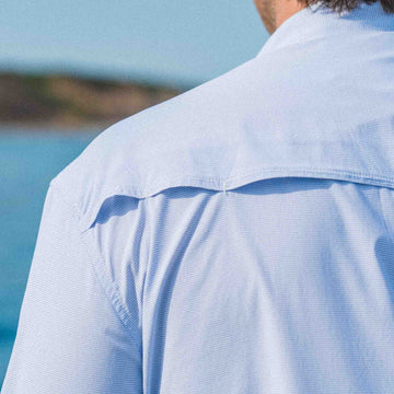 Short Sleeve microcheck shirt blue