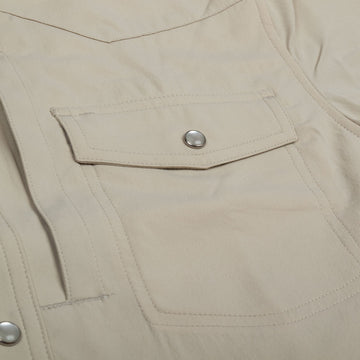 long sleeve tan western shirt pocket