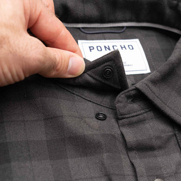 Close up lens of hidden collar snap