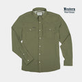 Long sleeve green western shirt