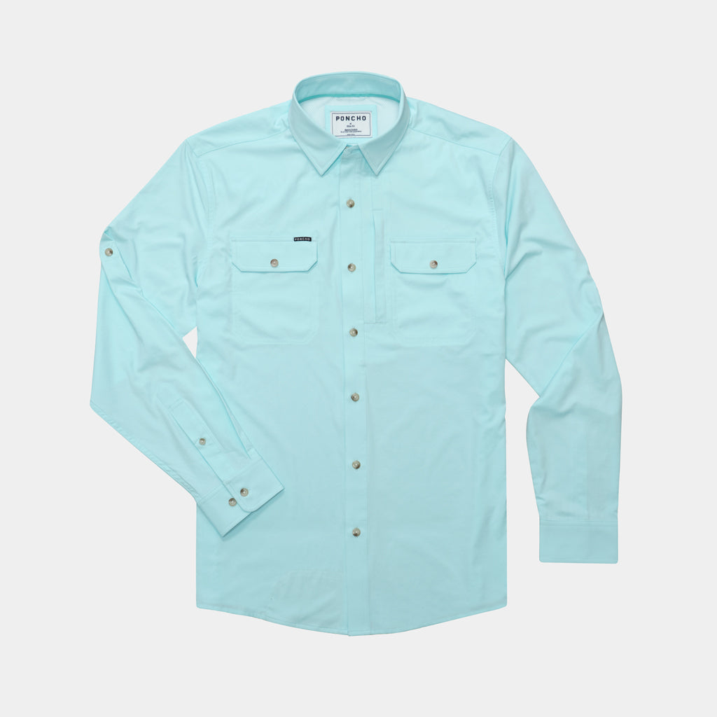 Aqua green shirt long sleeve
