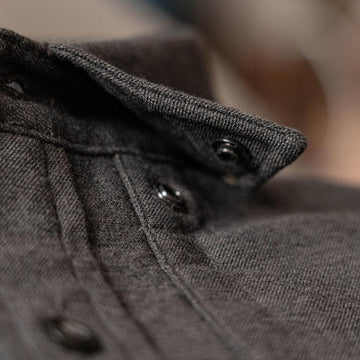 Close up photo of collar snap