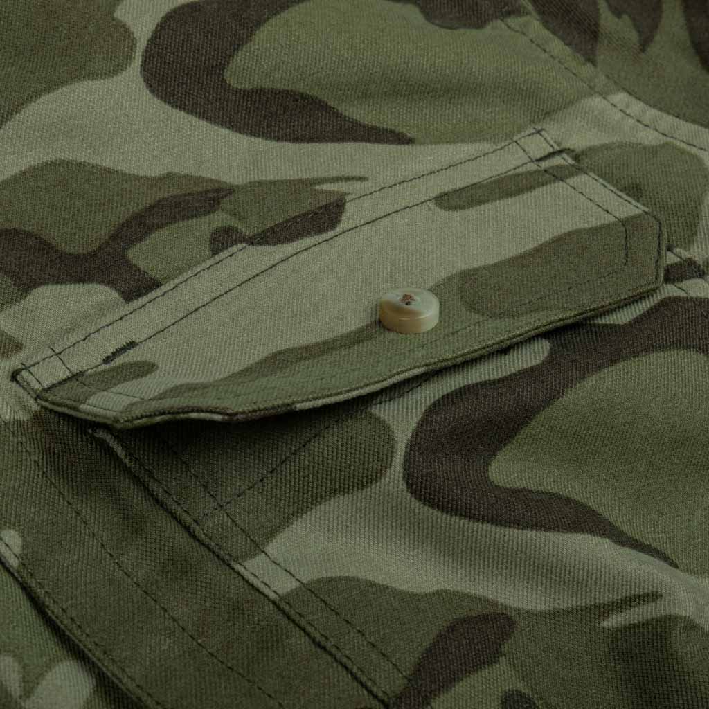 Close up of Chama camo with pocket detail