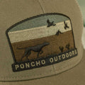 Close up of embroidery on hat