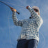 Photo of man fishing in Blue Bison shirt