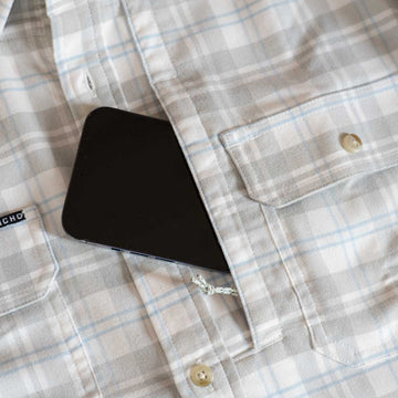 Close up photo of cell phone pocket