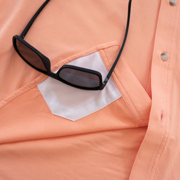 light orange sleeve  sleeve fishing shirt lens cleaner